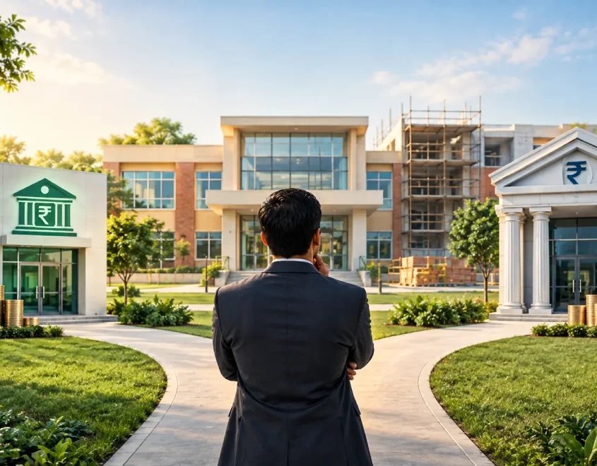 What are the Pros and Cons of Taking a School Infrastructure Loan from an NBFC Versus a Bank?